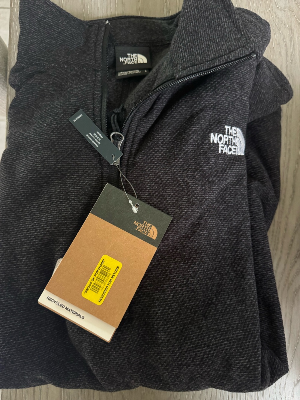 The North Face Men's Dark Charcoal Zip Sweater
